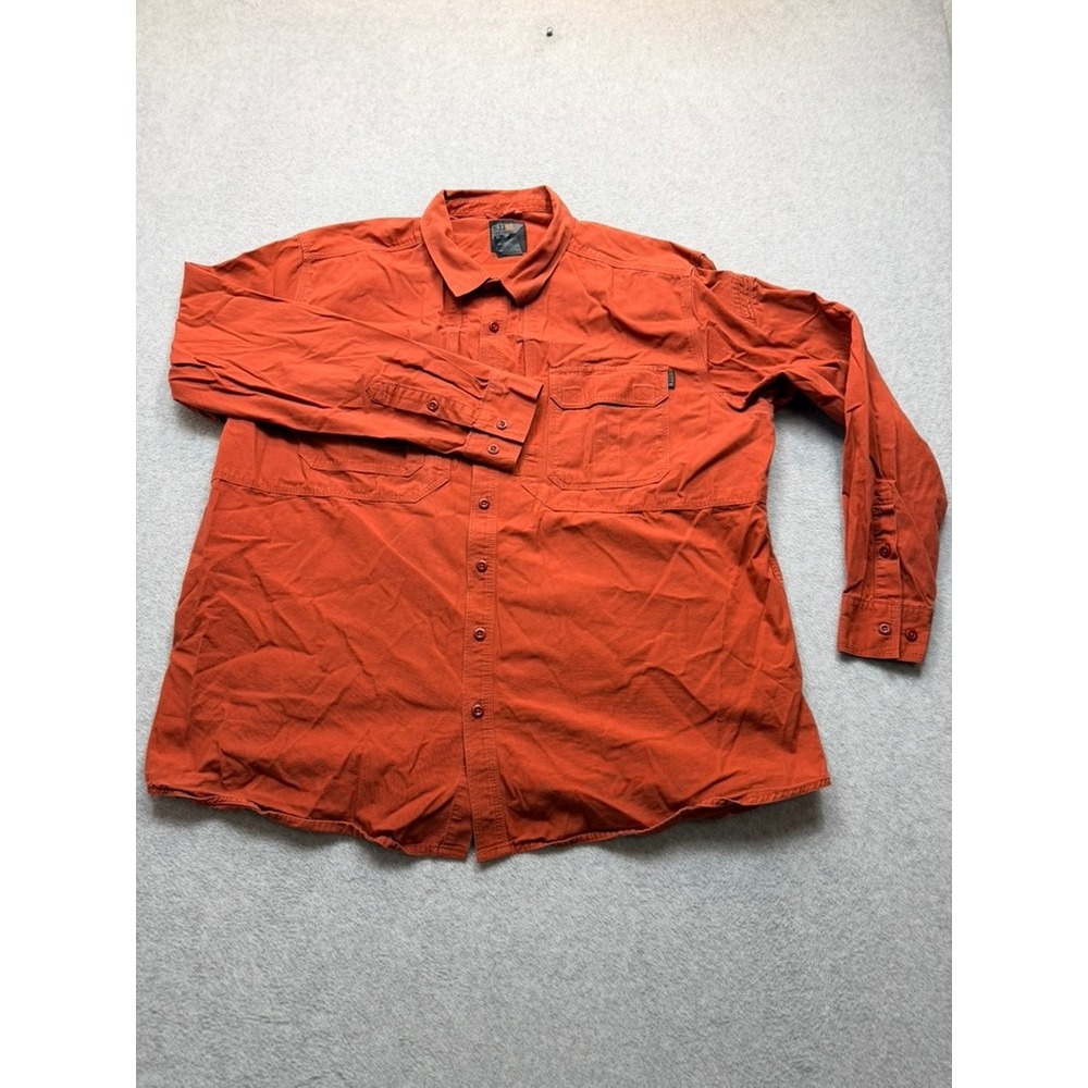 5.11 Tactical Series Mens XL Long Sleeve Button Down Utility Shirt Burnt Orange